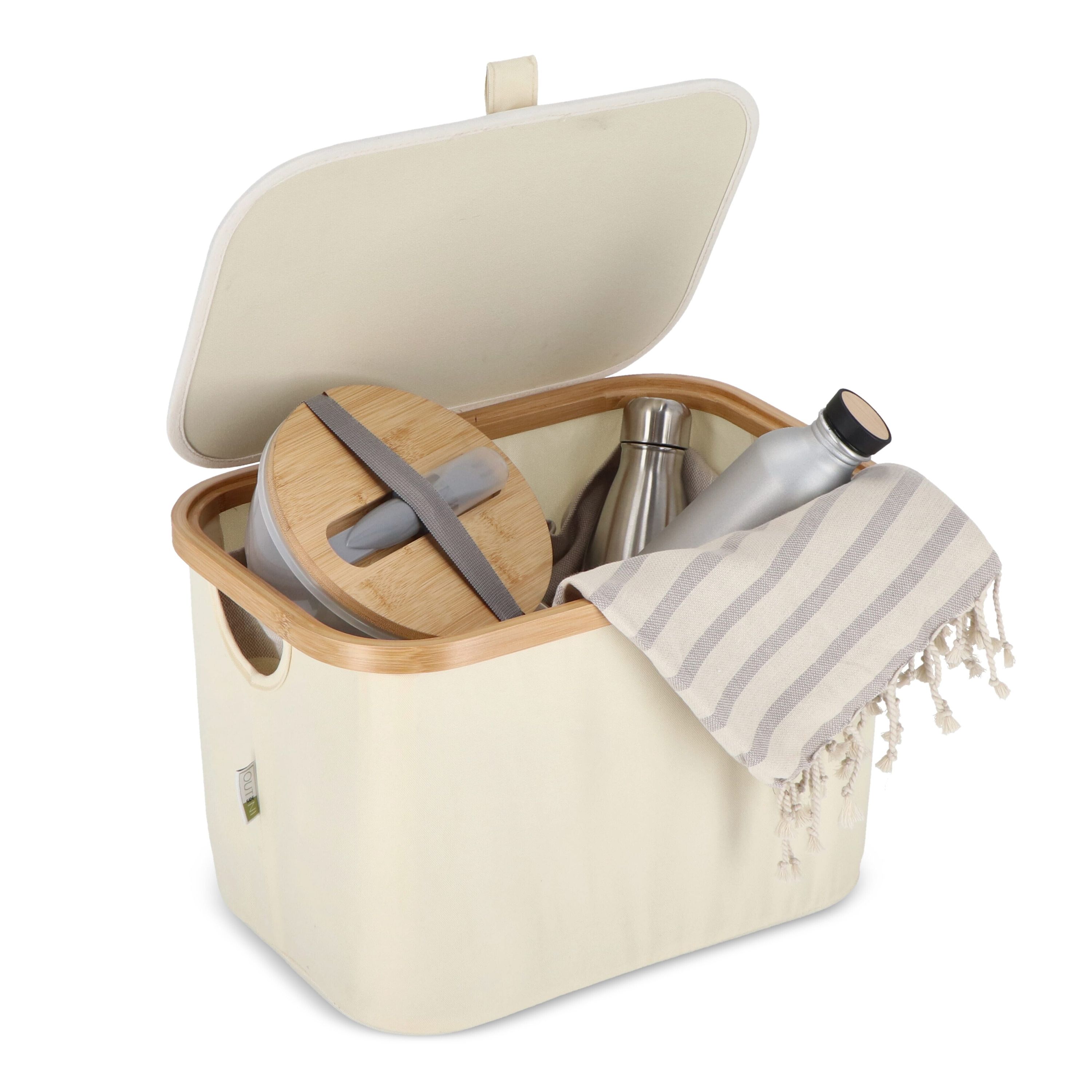 InSideOut faltbarer Korb mit Deckel Sogne 38 x 26 x 25cm rPET - natur-397