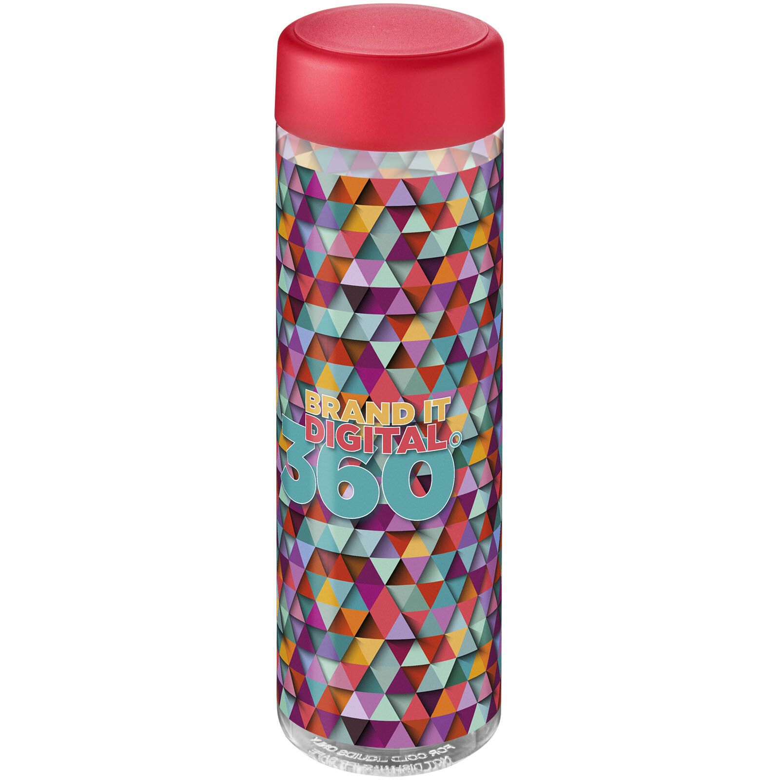 H2O Active Vibe 850 ml Sportflasche mit Drehdeckel - transparent -  rot-705