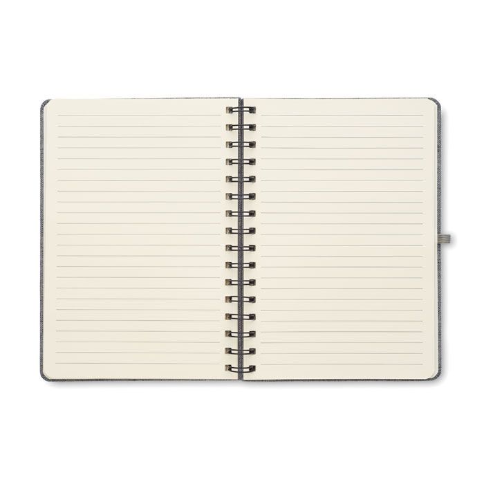 DIN A5-Notizbuch RPET STRATA - grau-637