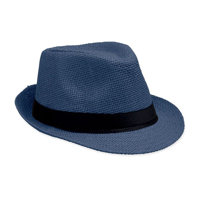 Papierstroh-Hut BOOWIE - blau-377