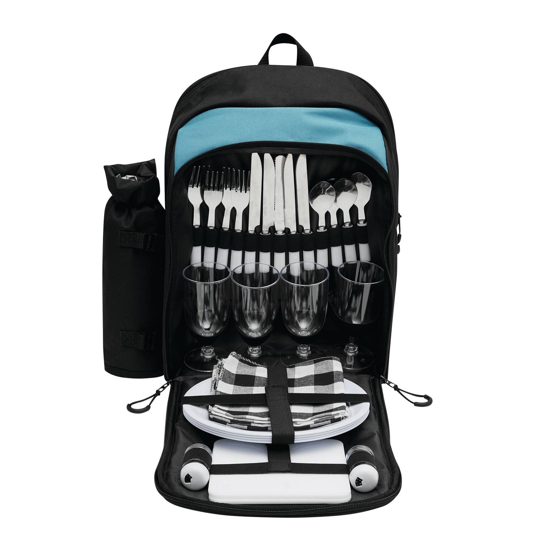 Picknick-Rucksack SMART TRIP - schwarz - türkis-653