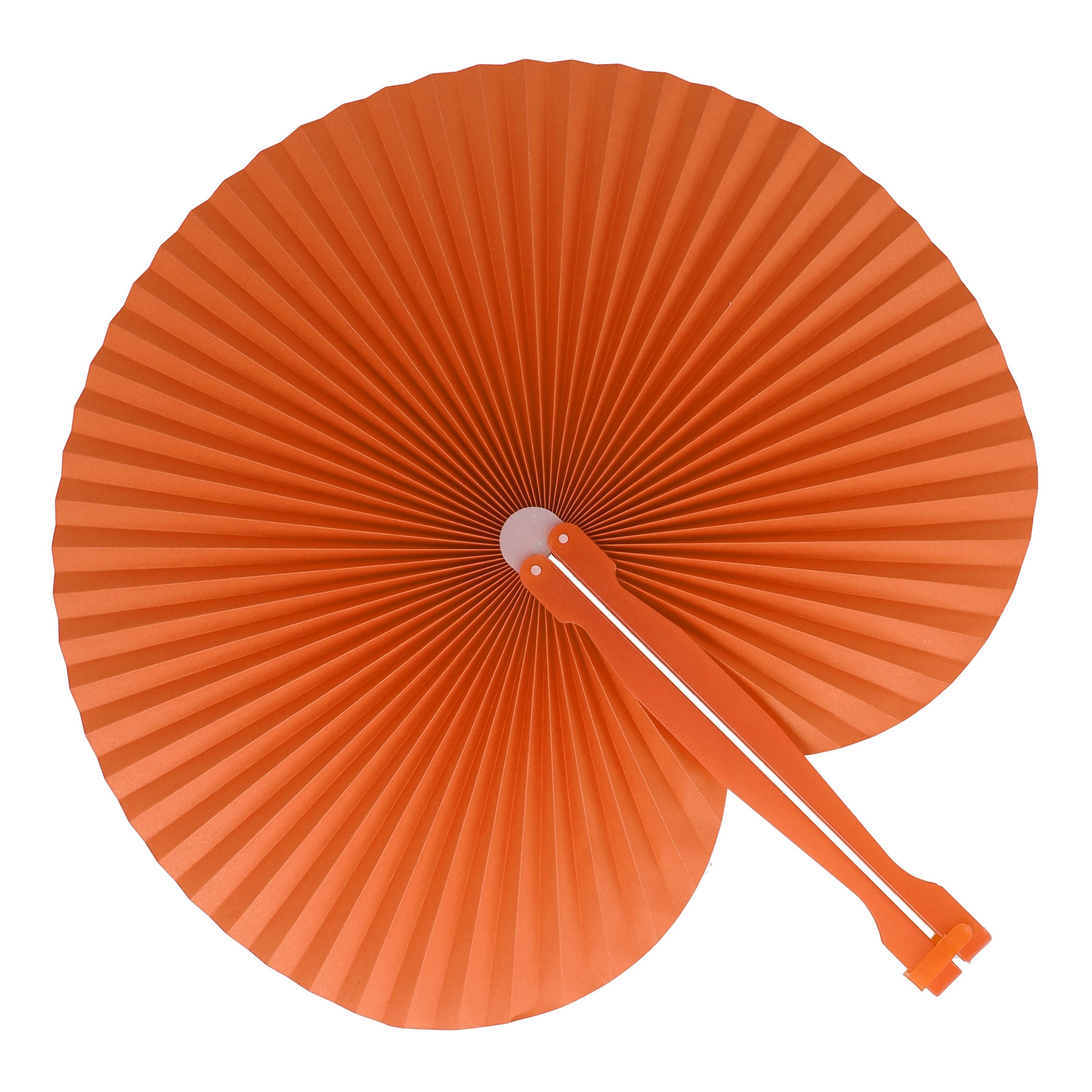 Mini faltbarer Handfächer - orange-874
