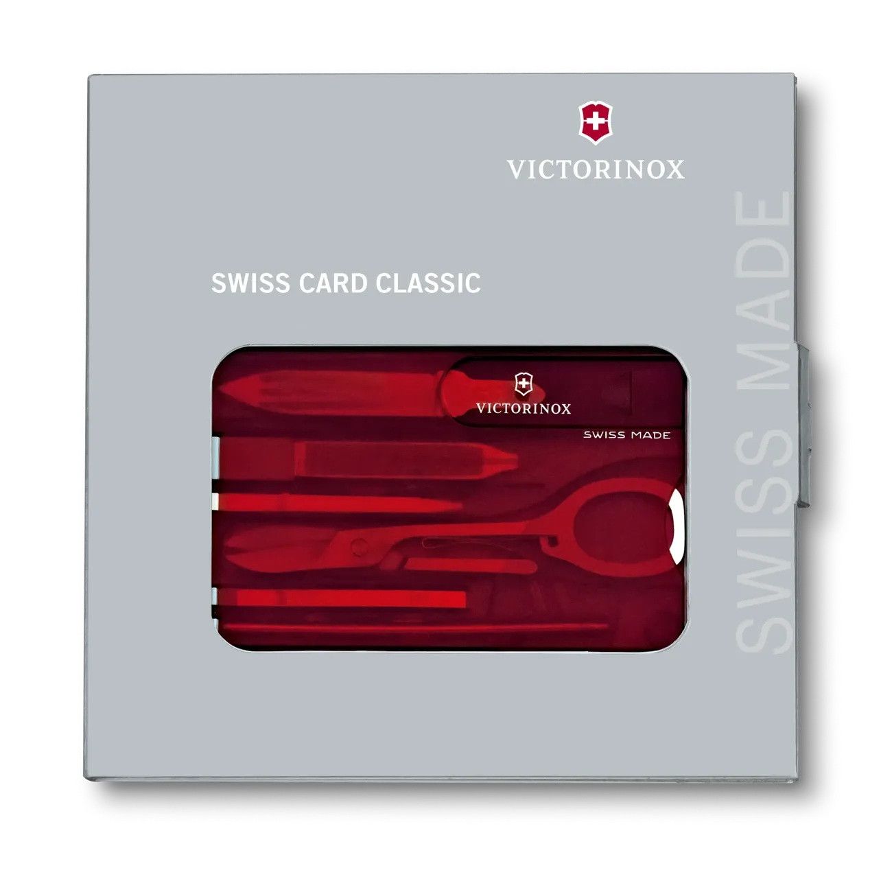Schweizer Taschenmesser Swiss Card Classic - rot transparent-780