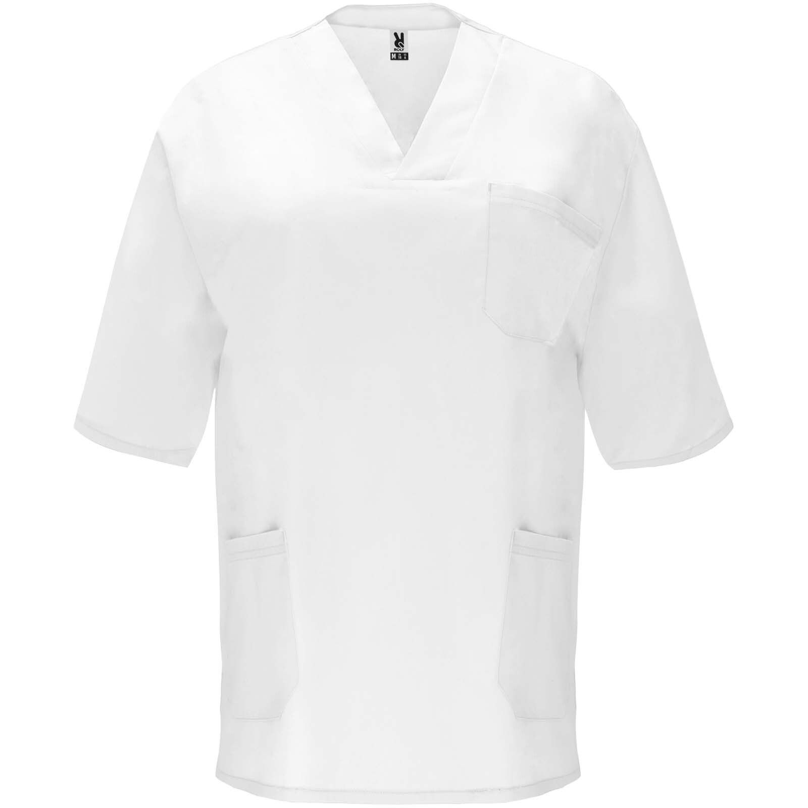 Panacea Kurzärmeliges Arbeitshemd, 160 g/m2, unisex  - weiss-392