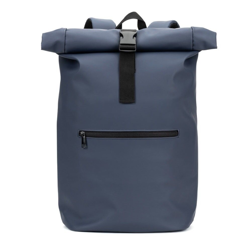 PORTLAND Roll-Top-Rucksack aus PU mit Laptopfach, 16“ - blau-2