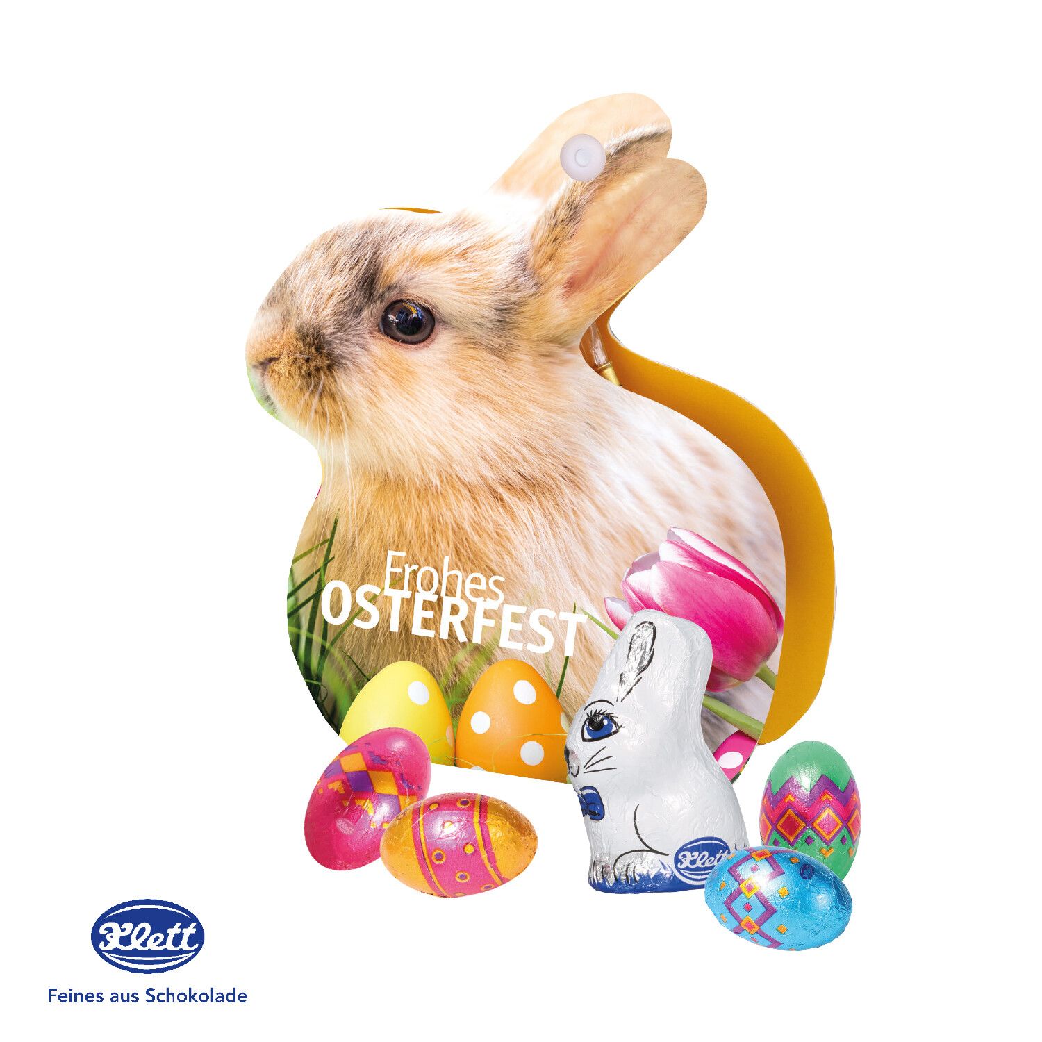 Werbe-Osterhase mit Vollmilch Schokoeier von Klett-120