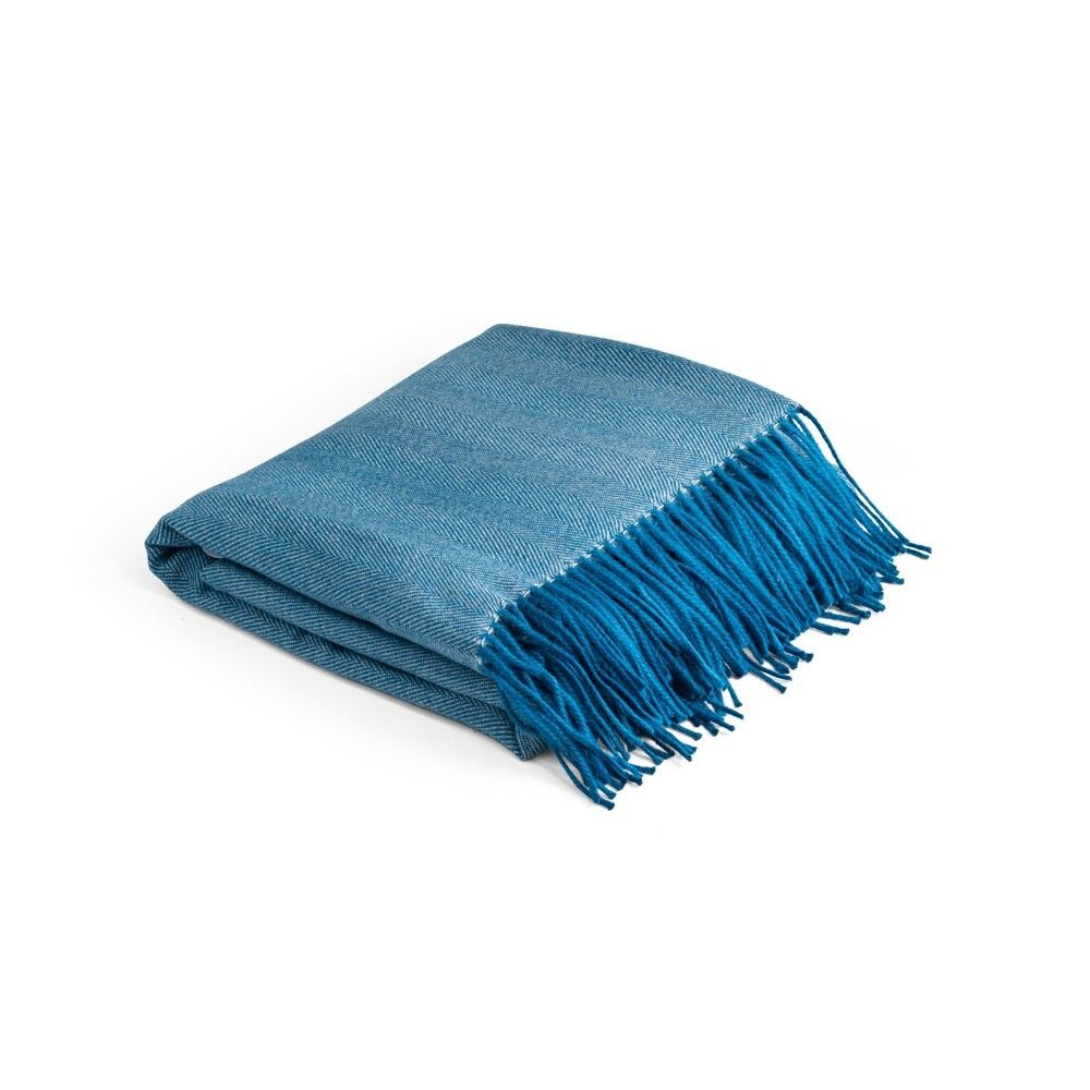 SMOOTH Decke aus 100% Acryl mit Band für Personalisierungskarte - blau-686