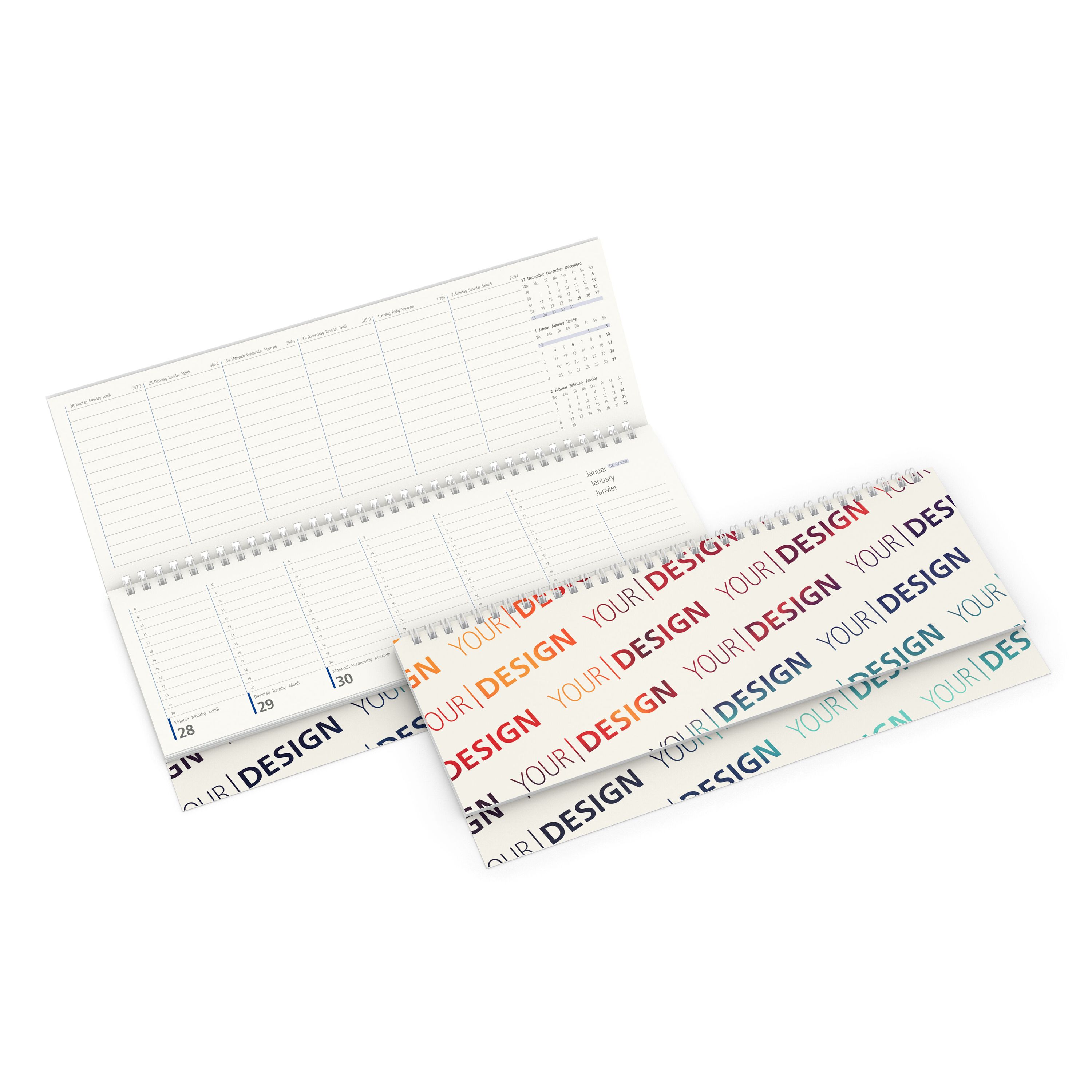 Tisch-Querkalender Compact RECYCLING, Softcover Naturkarton-540