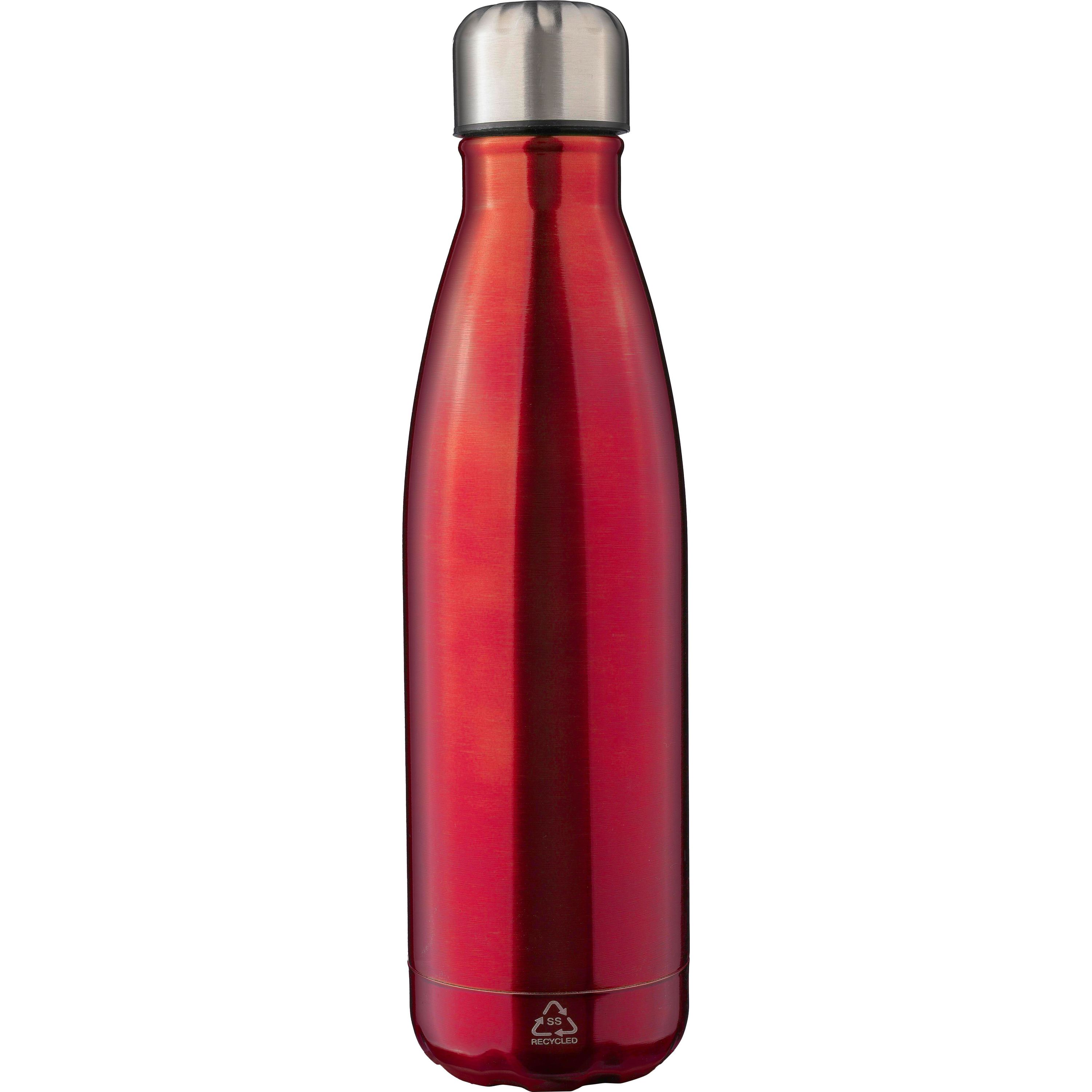 Doppelwandige Edelstahlflasche 500 ml Clifford aus recyceltem Stahl - schwarz-714