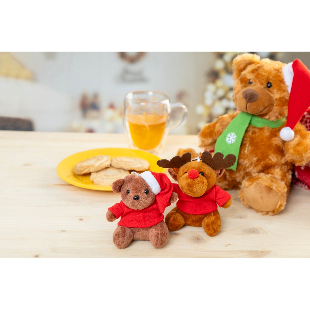 Julren Plüsch-Weihnachtsrentier-Schlüsselanhänger - mehrfarbig-673