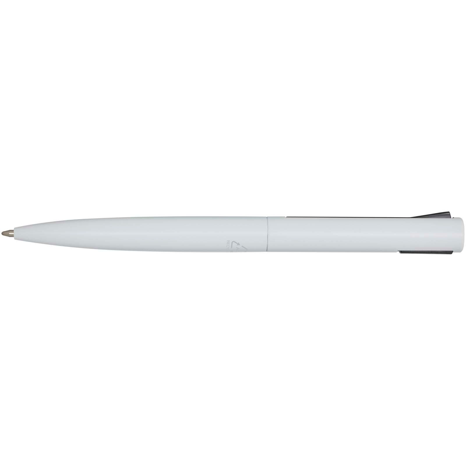 Clast A4 Klemmbrett mit Magnetverschluss und RCS recyceltem Kugelschreiber (schwarze Mine) - weiss-542