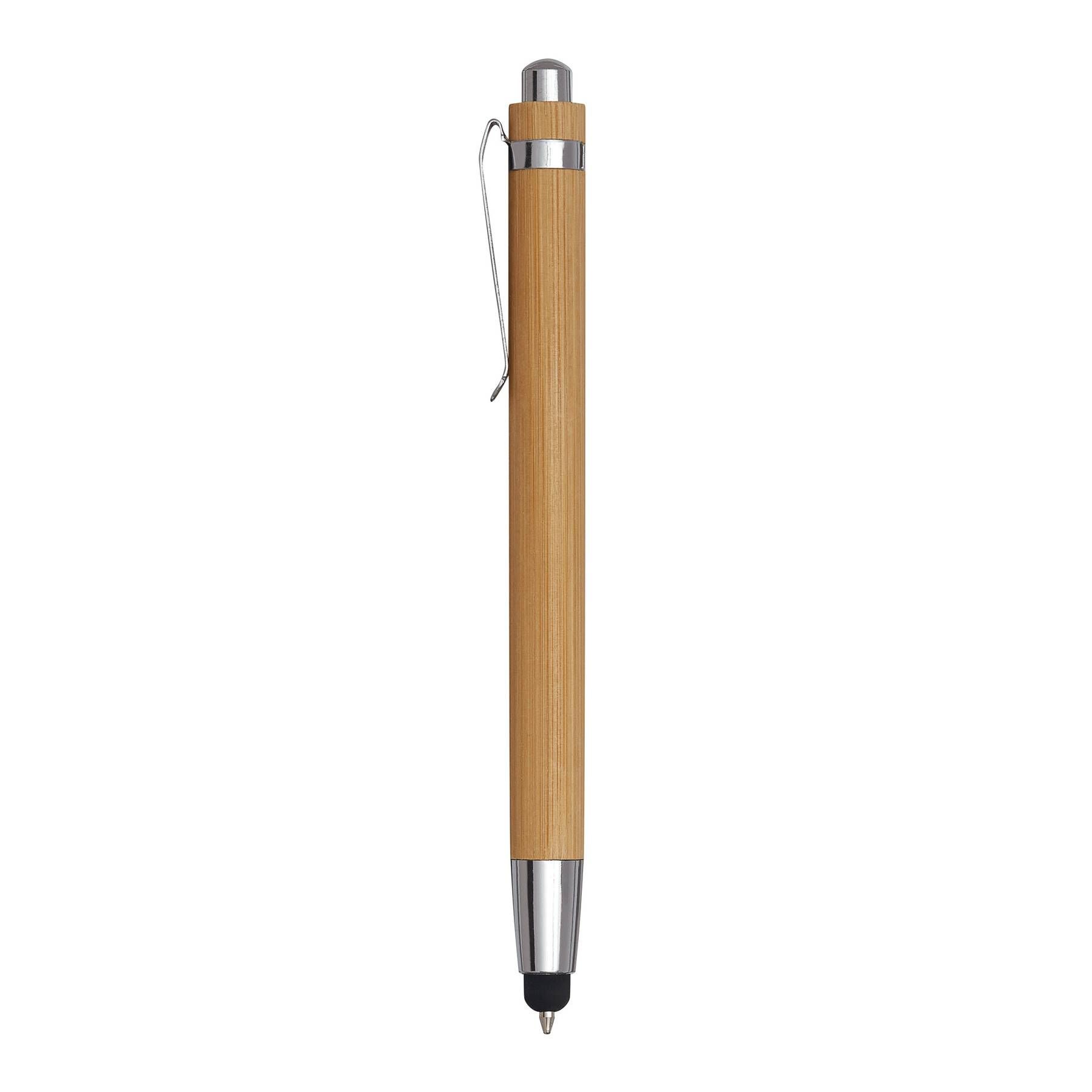Kugelschreiber TOUCH BAMBOO - braun - silber-236