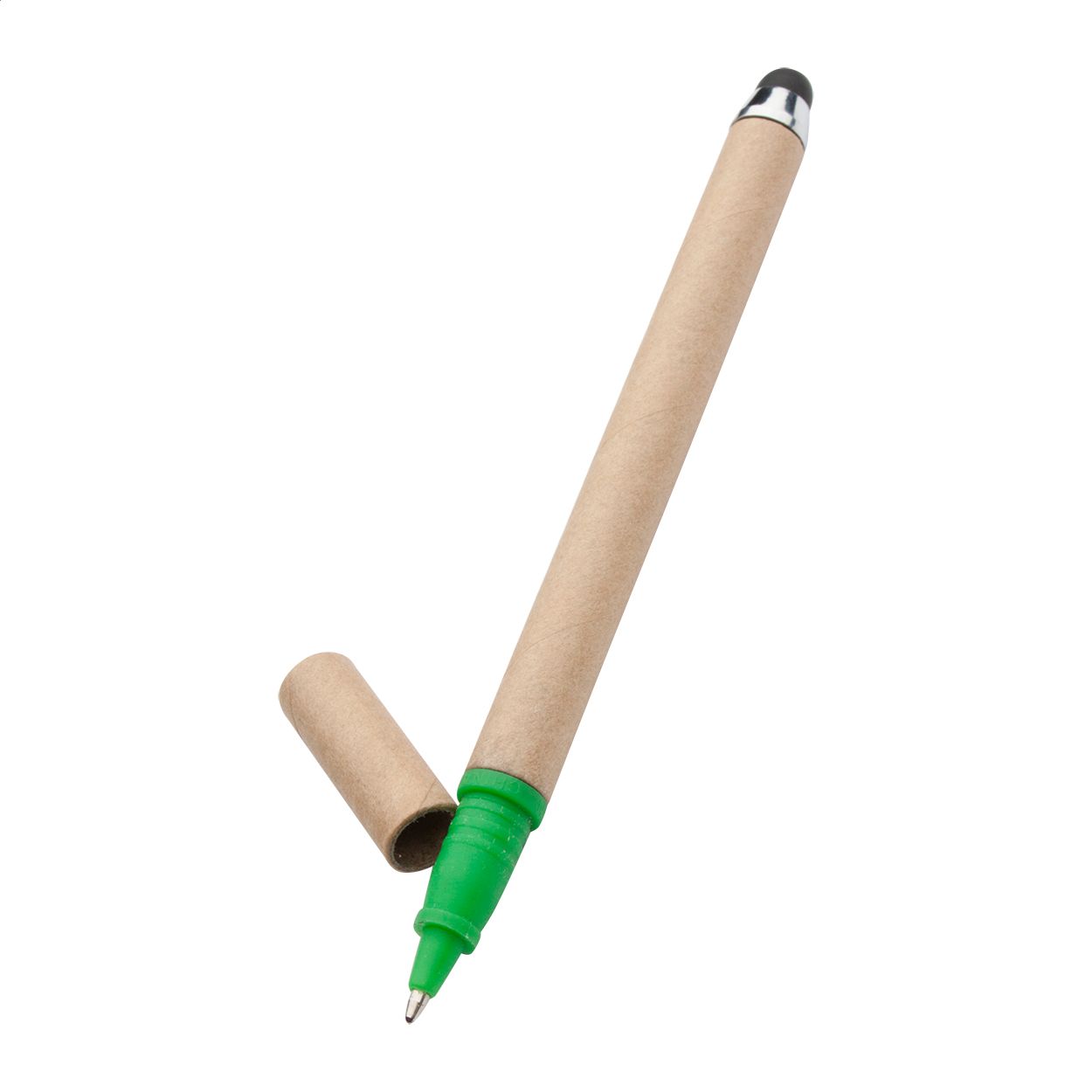 EcoTouch Recycling Touchpen und Kugelschreiber - grün - natur-64