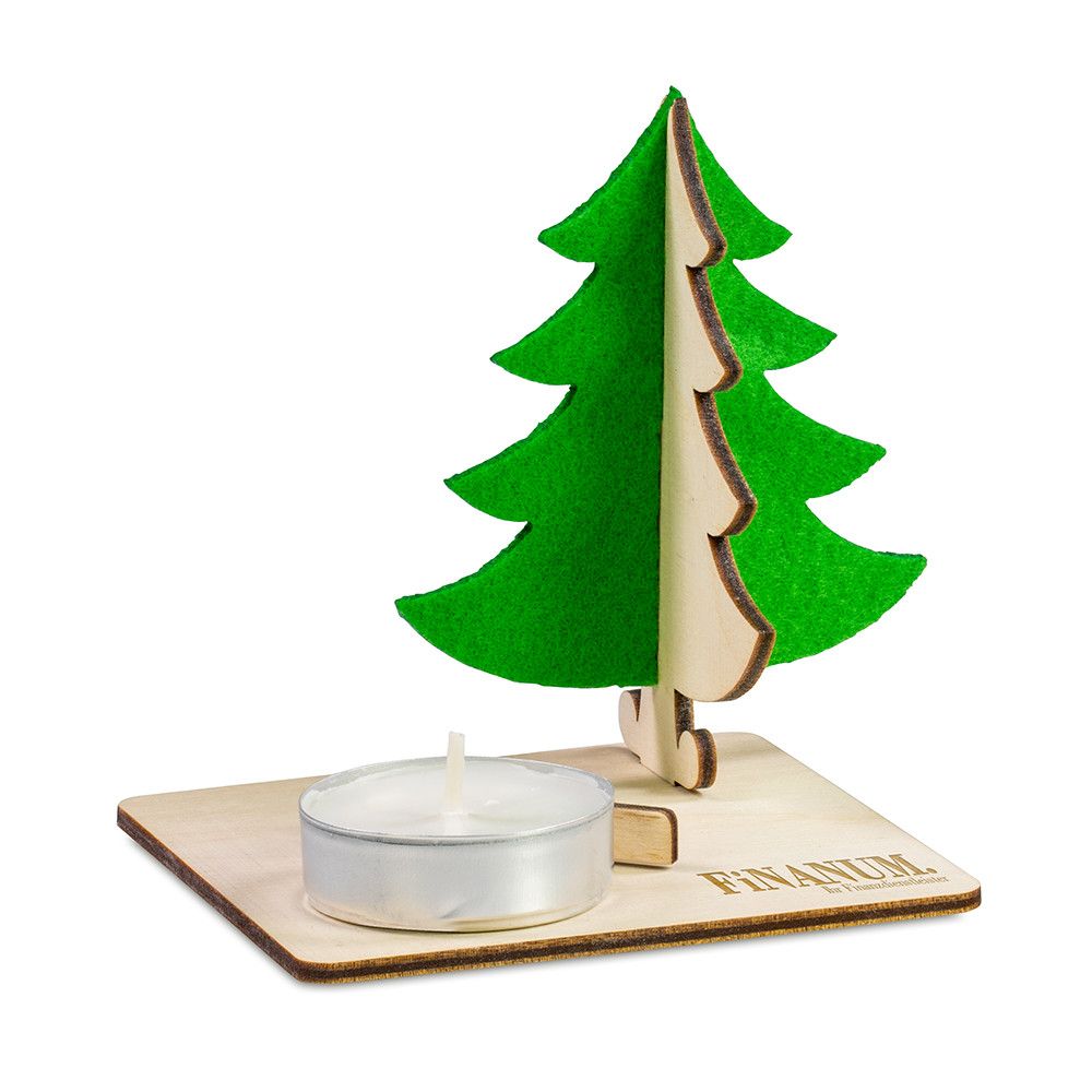 Kerzenständer Tannenbaum mit Lasergravur-110