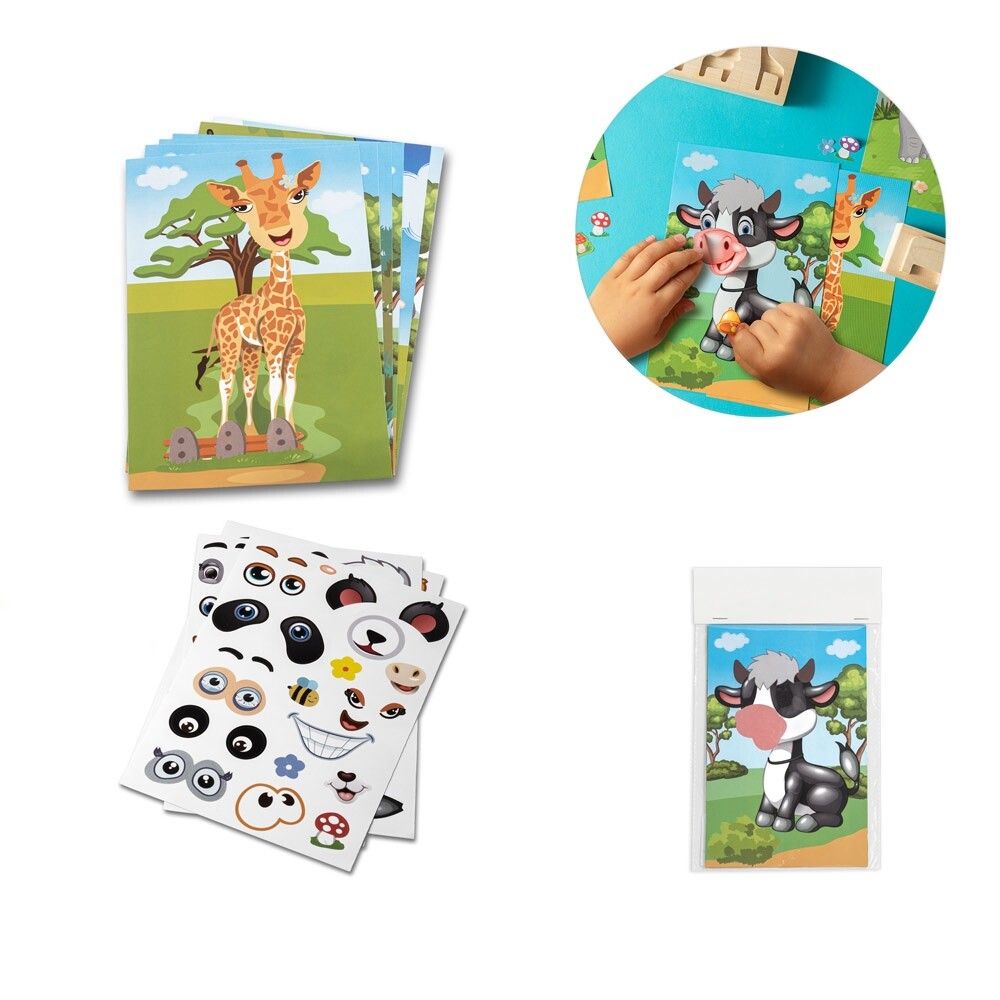 MADAGASCAR Sticker-Set mit sechs Blättern - weiß-485