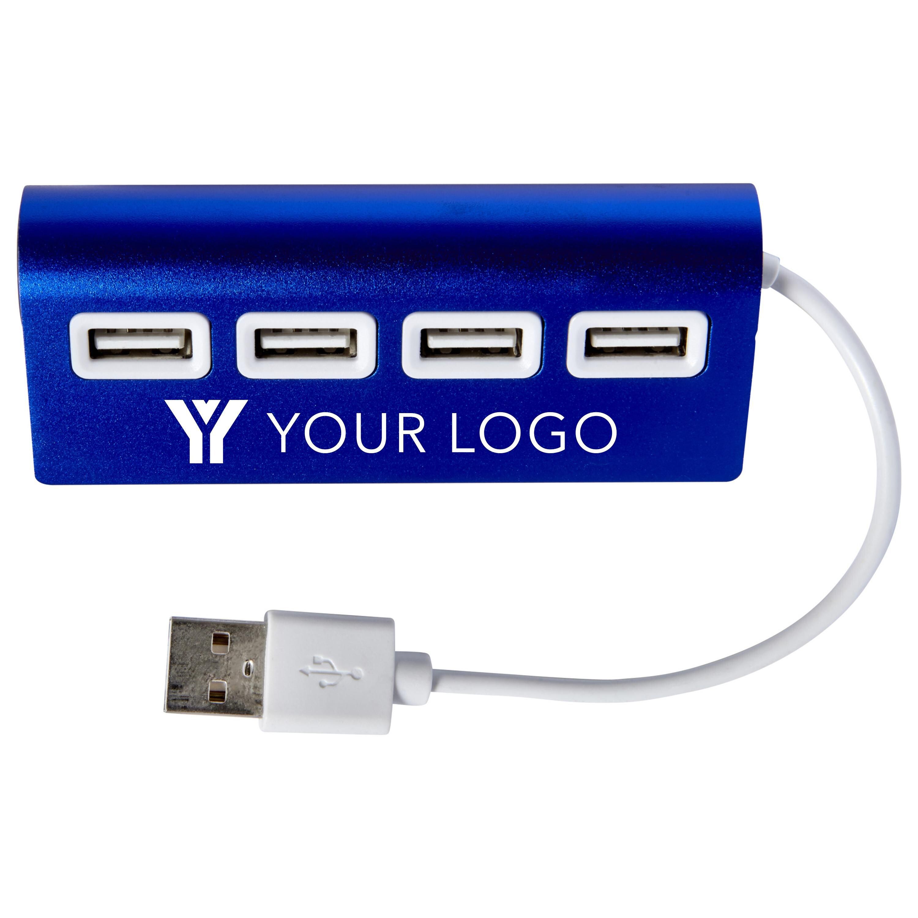 USB-Hub aus Aluminium Leo - schwarz-400