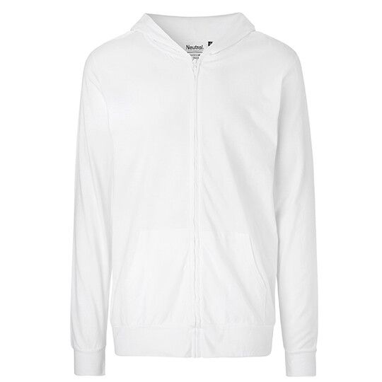 Unisex Jersey Hoodie With Zip - white-850