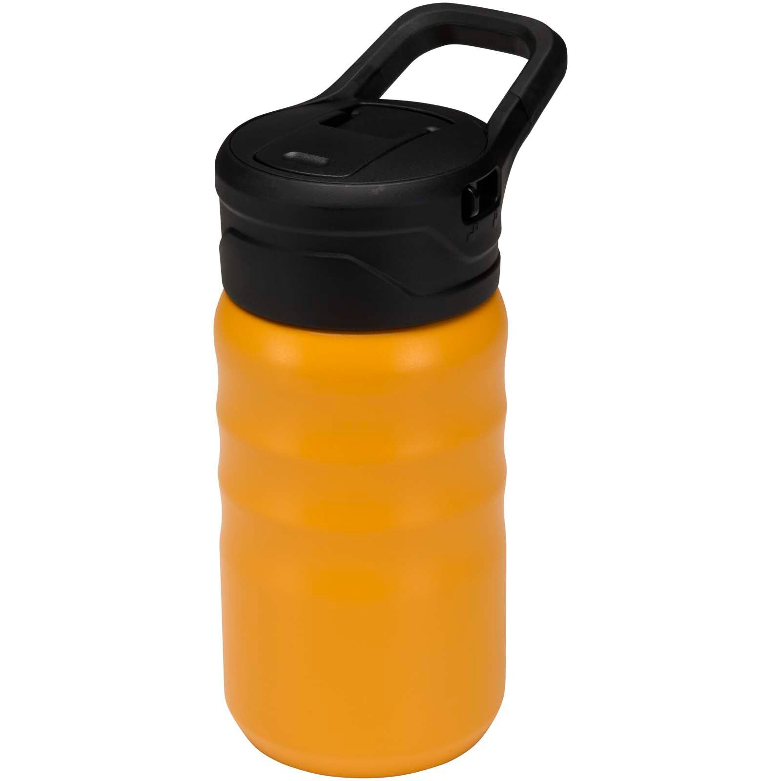 Knox 350 ml RCS Trinkflasche aus recyceltem, doppelwandigem Edelstahl mit Klappstrohhalm - gelb-3