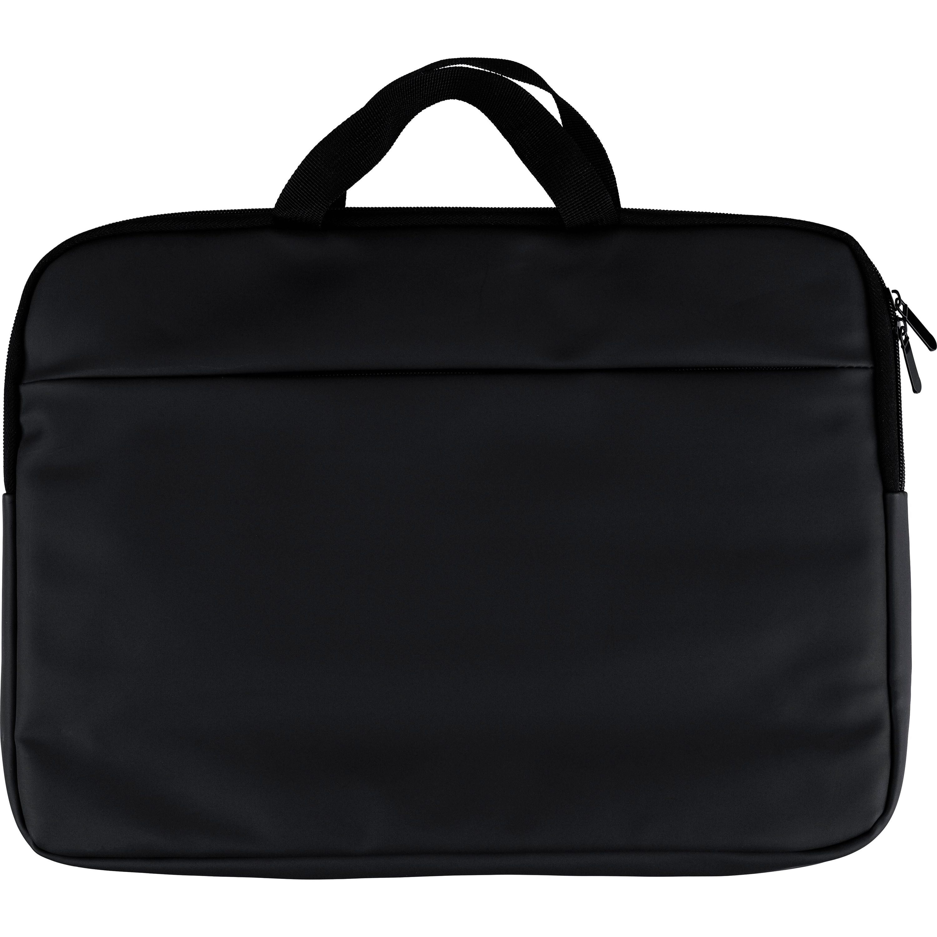 Recycelte PU-Laptoptasche Rafi - schwarz-558