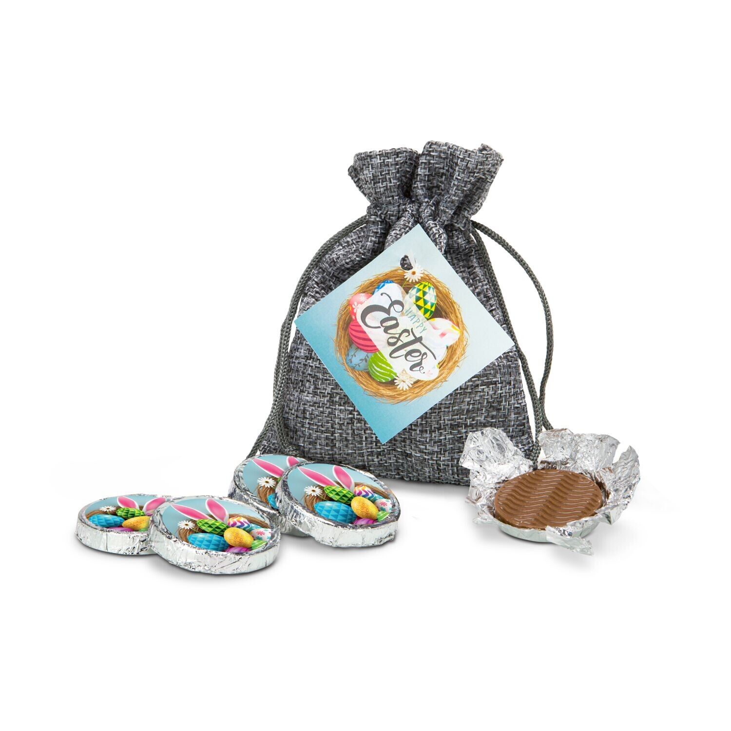 Geschenkset Oster-Schokotaler im Säckchen-892