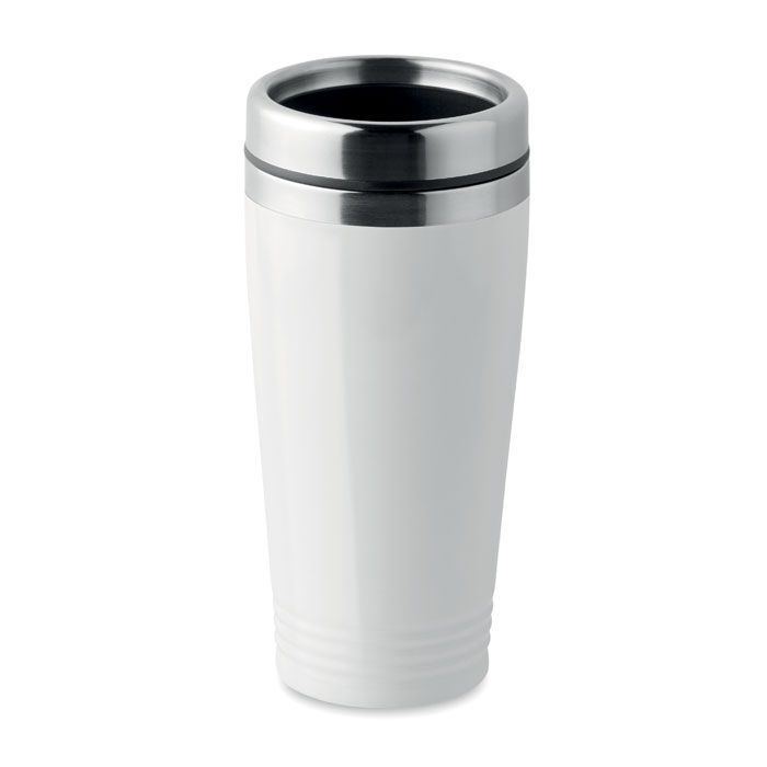 Doppelwandiger Trinkbecher 400 ml RODEO COLOUR - weiß-258