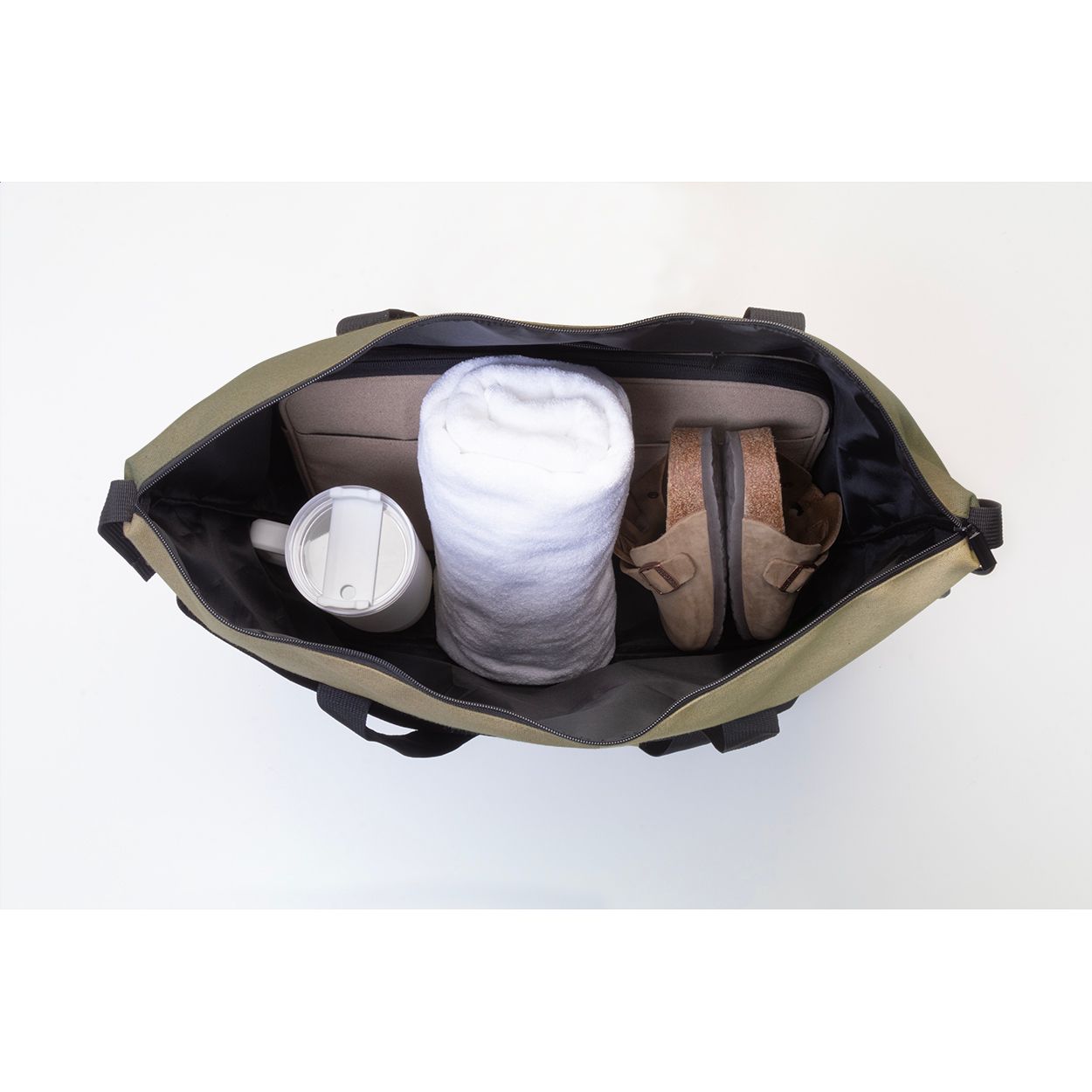 Rebyss Travel Recycelten Canvas Reisetasche - beige-31