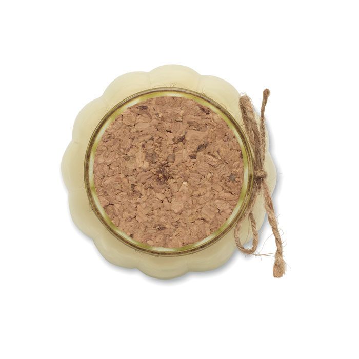 Kerze aus Pflanzenwachs PUMKIN - beige-544