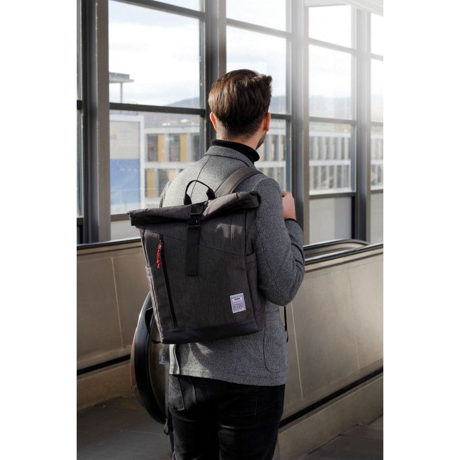 Troika Roll Top Rucksack BUSINESS ROLL TOP - anthrazit - schwarz-610