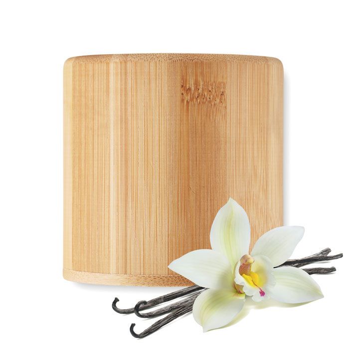 Kerze mit Halter 160 g GIZA - holz-749