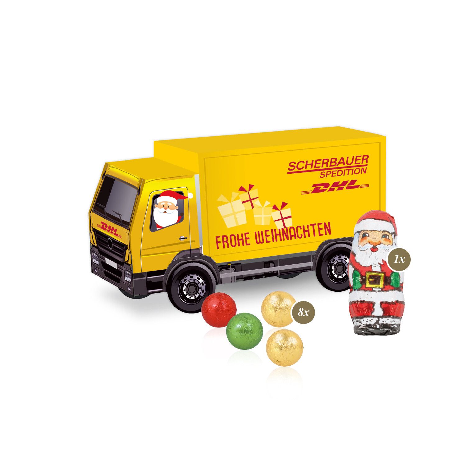 3D Präsent "Lkw" mit Fairtrade Schokolade-505