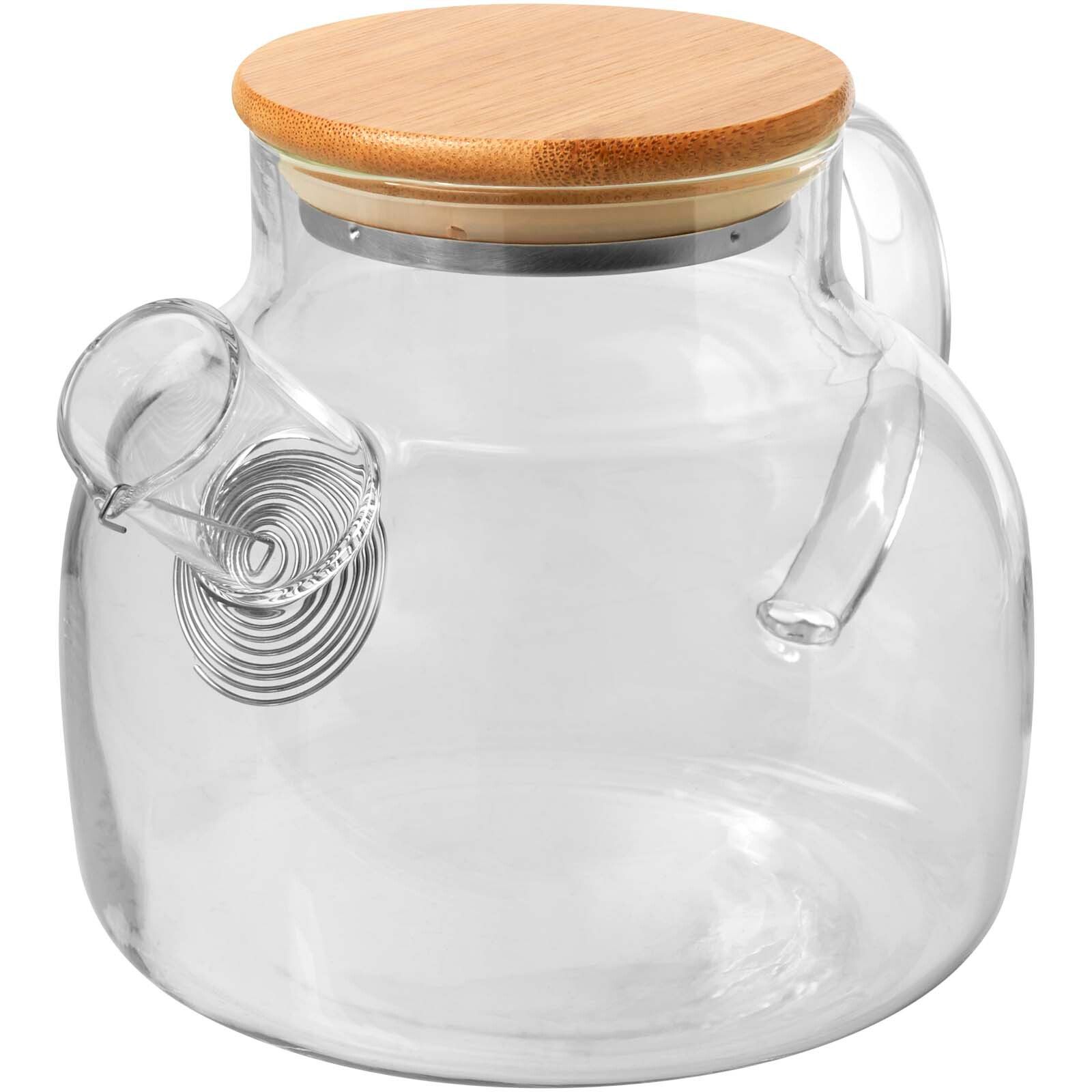 Zen Teekanne mit Sieb und Deckel aus Bambus - transparent-256