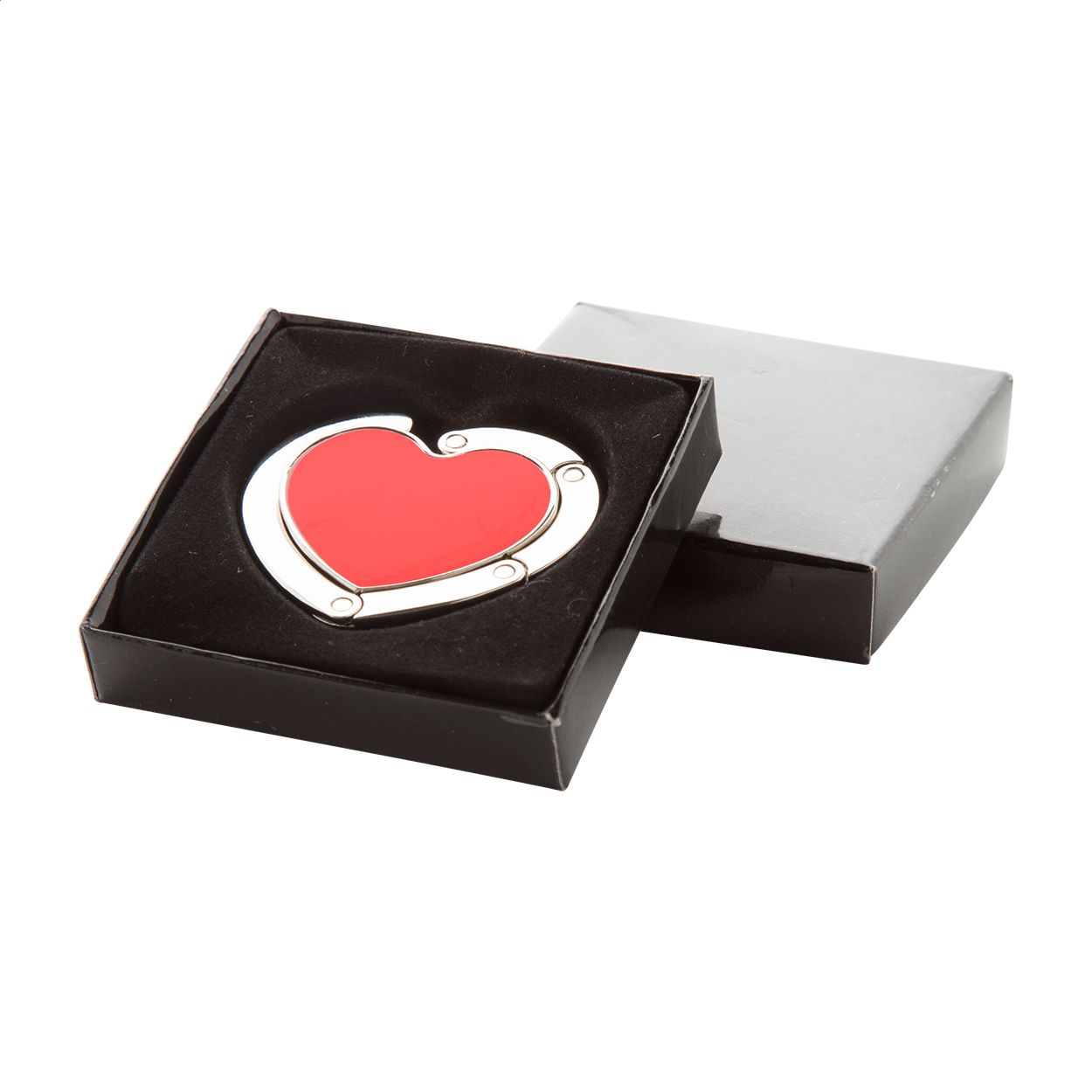 Taschenhalter Amor - silber - rot-737