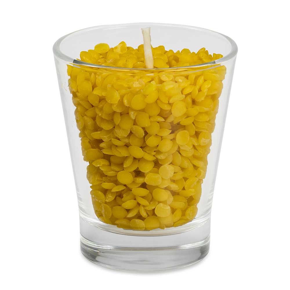 Kerzenglas mit Bienenwachsgranulat-282