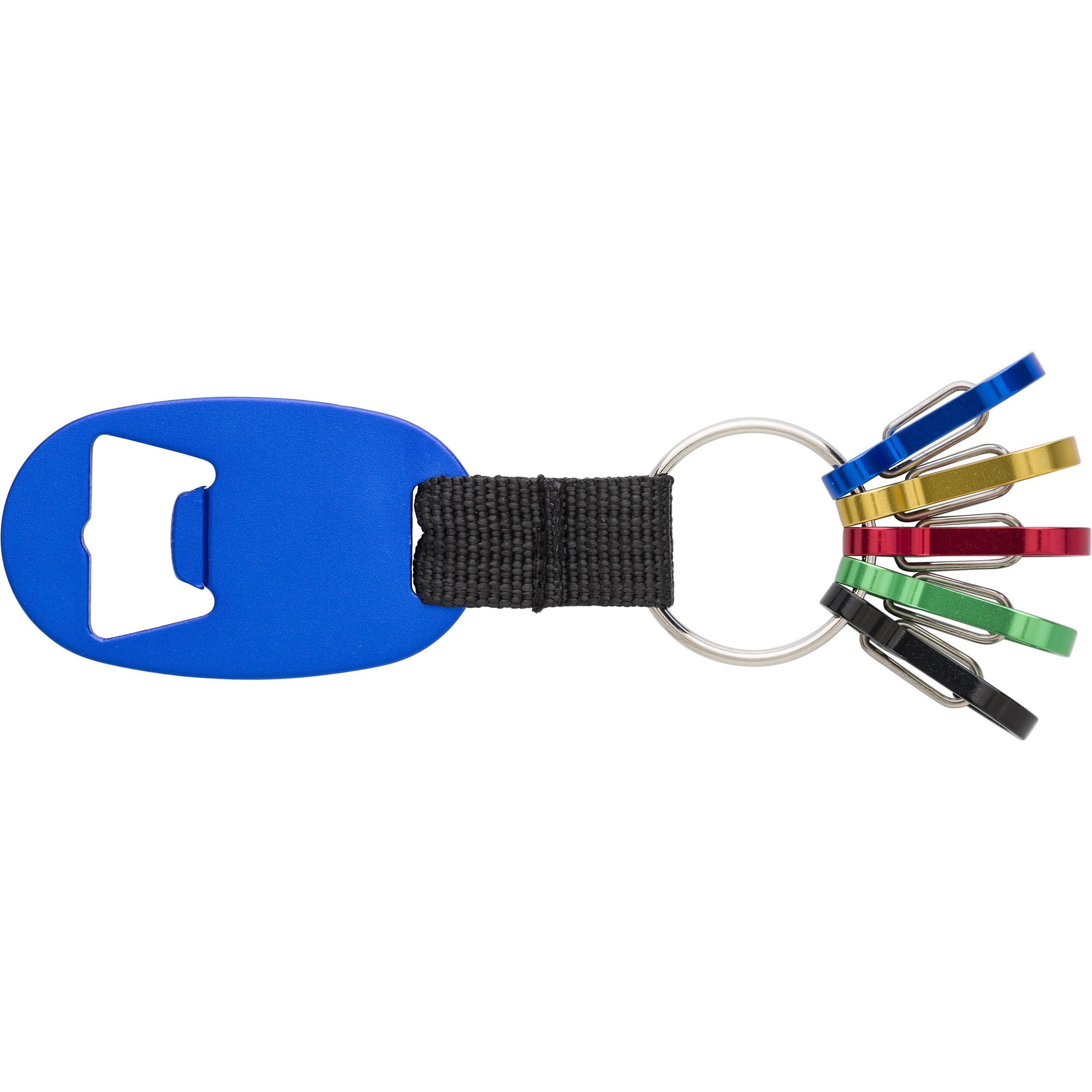 2-in-1 Schlüsselanhänger aus Aluminium Courtney - silber-332