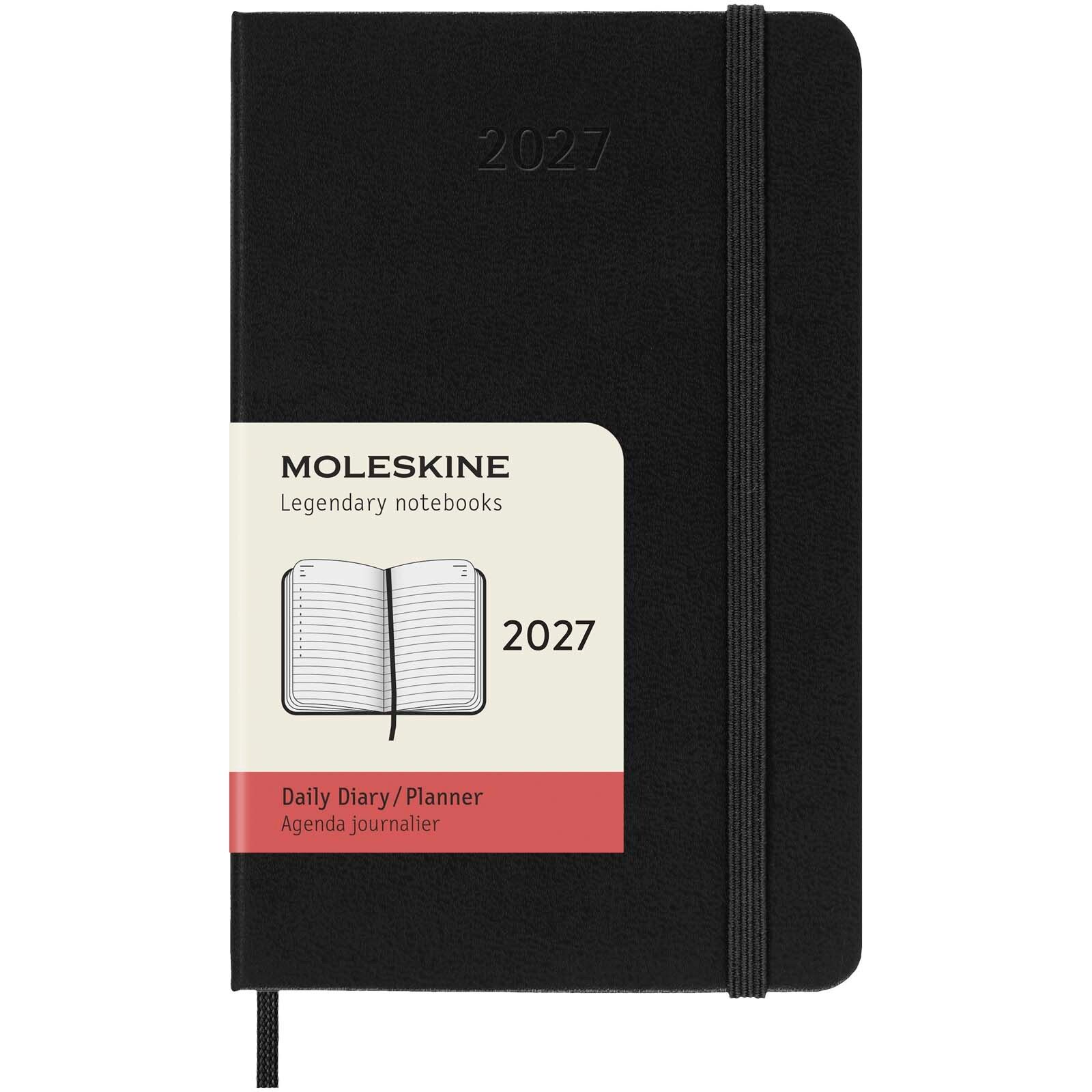 Moleskine Hardcover 12 Monate Tageskalender , Pocket-Format - schwarz-541