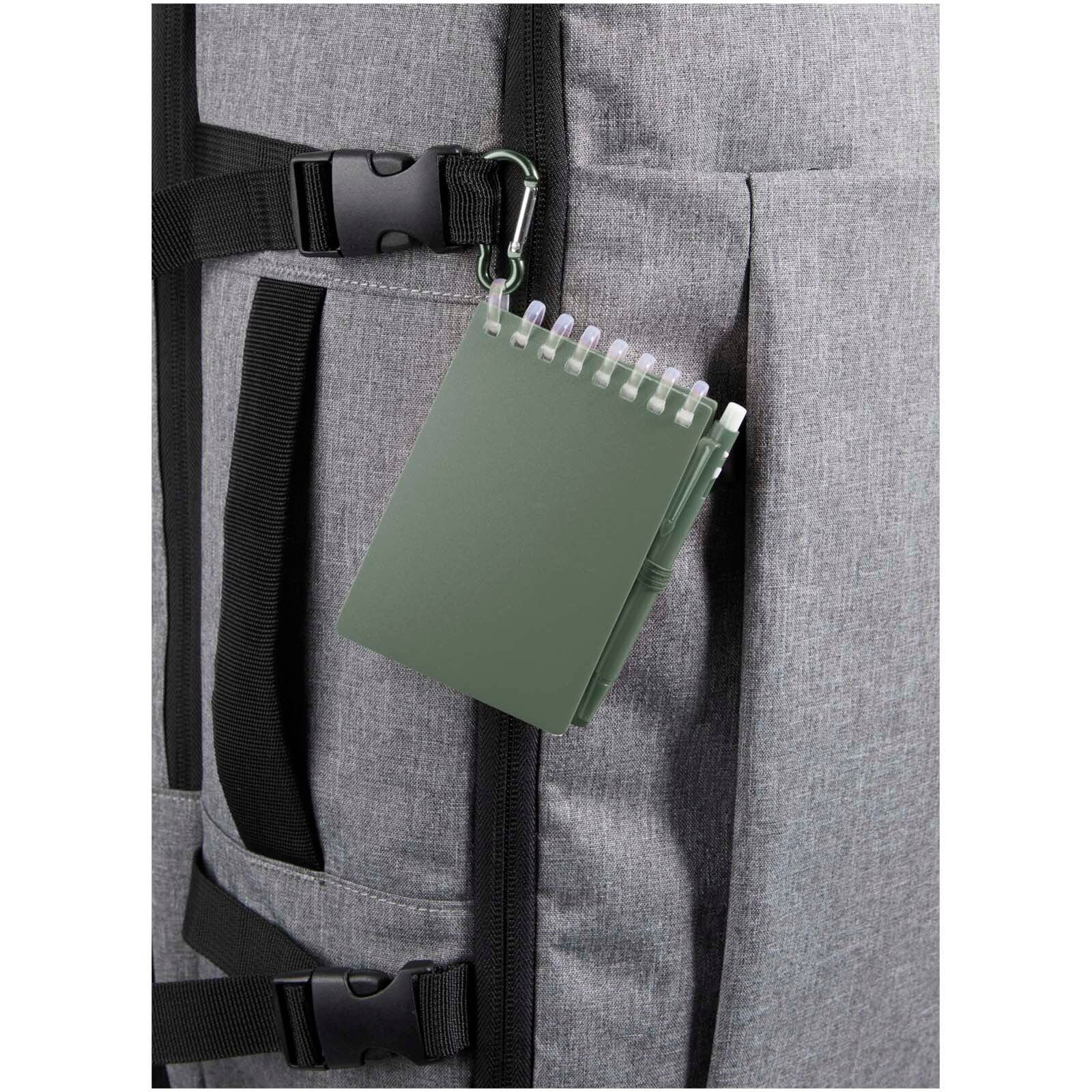 Lig Mini Recyceltes Outdoor-Softcover Notizbuch und Kugelschreiber Set (schwarze Mine) - heather grün-167