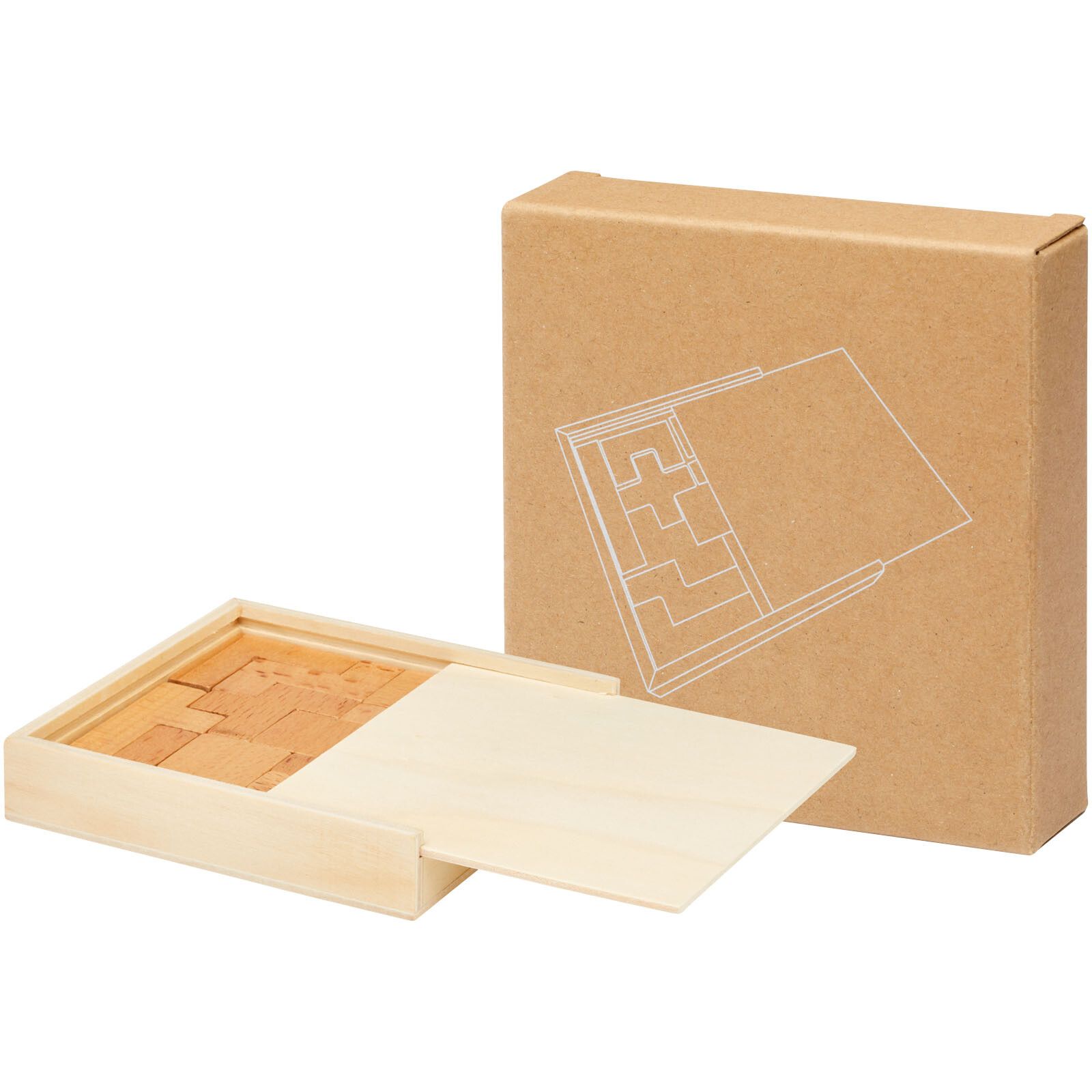 Bark Holzpuzzle - natur-77