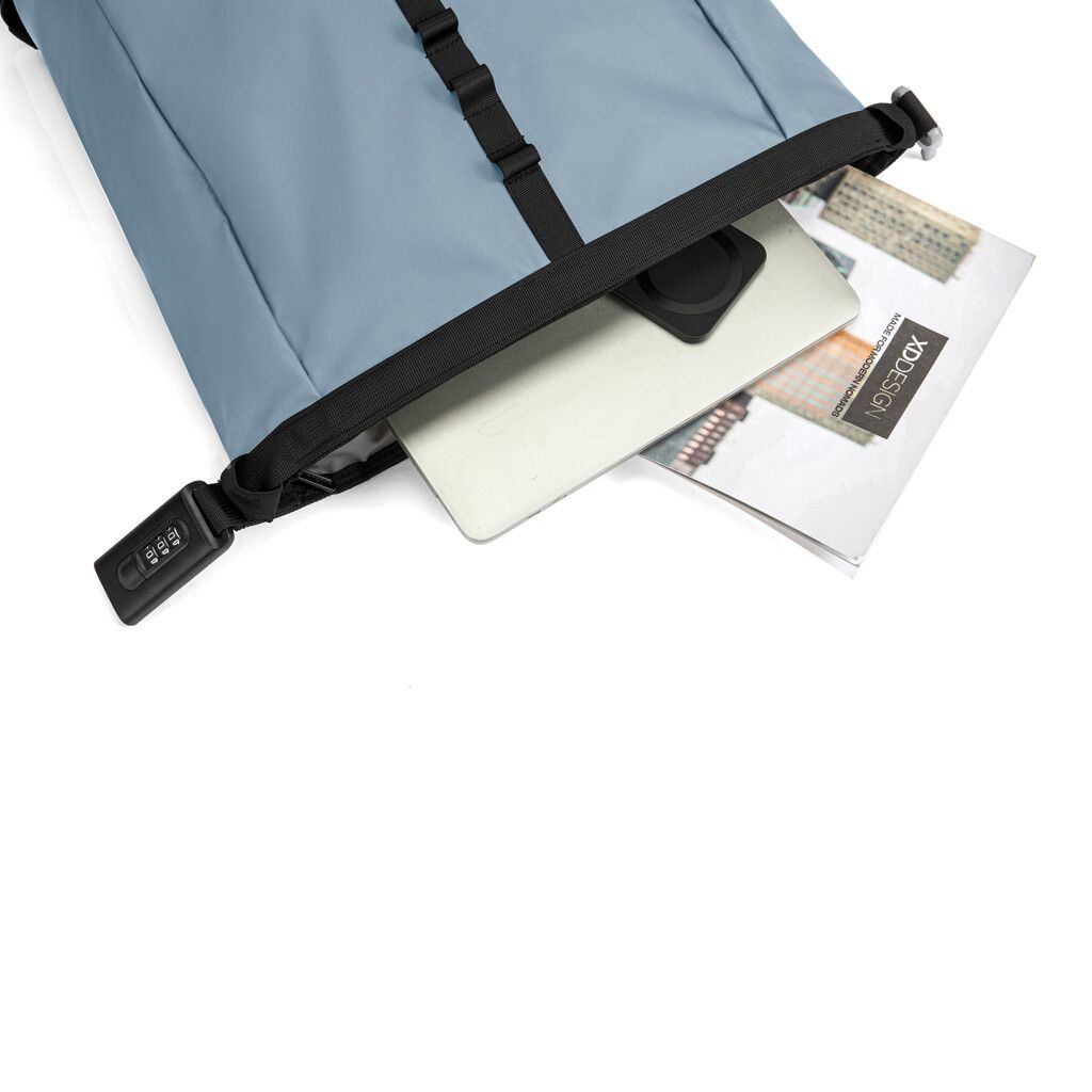 Urban wasserabweisender Anti-Diebstahl Rucksack - blau-258