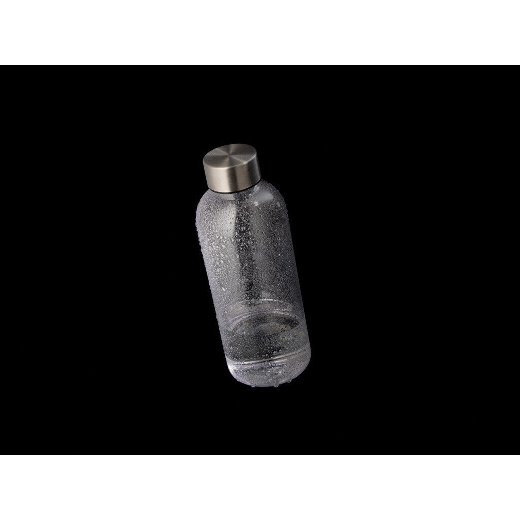 Auslaufsichere Trinkflasche mit Metalldeckel - transparent-59
