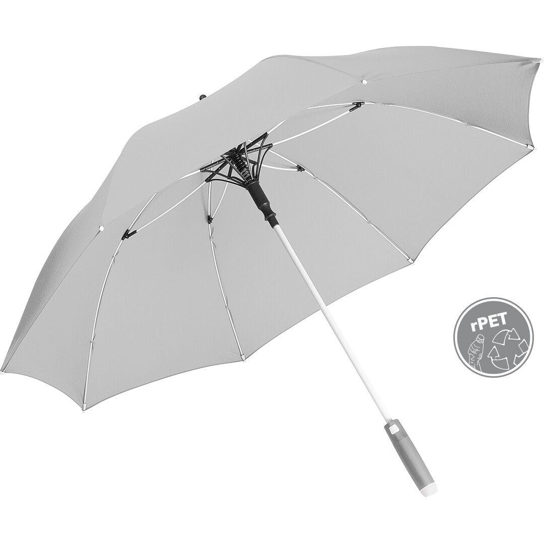 AC-Midsize-Stockschirm FARE® Whiteline Ø112 cm - hellgrau-109