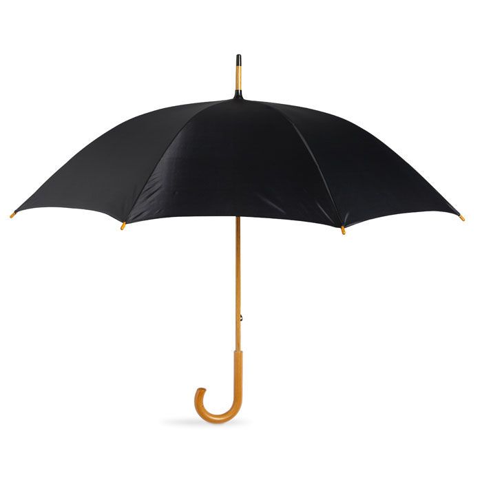 Regenschirm mit Holzgriff CALA - schwarz-556