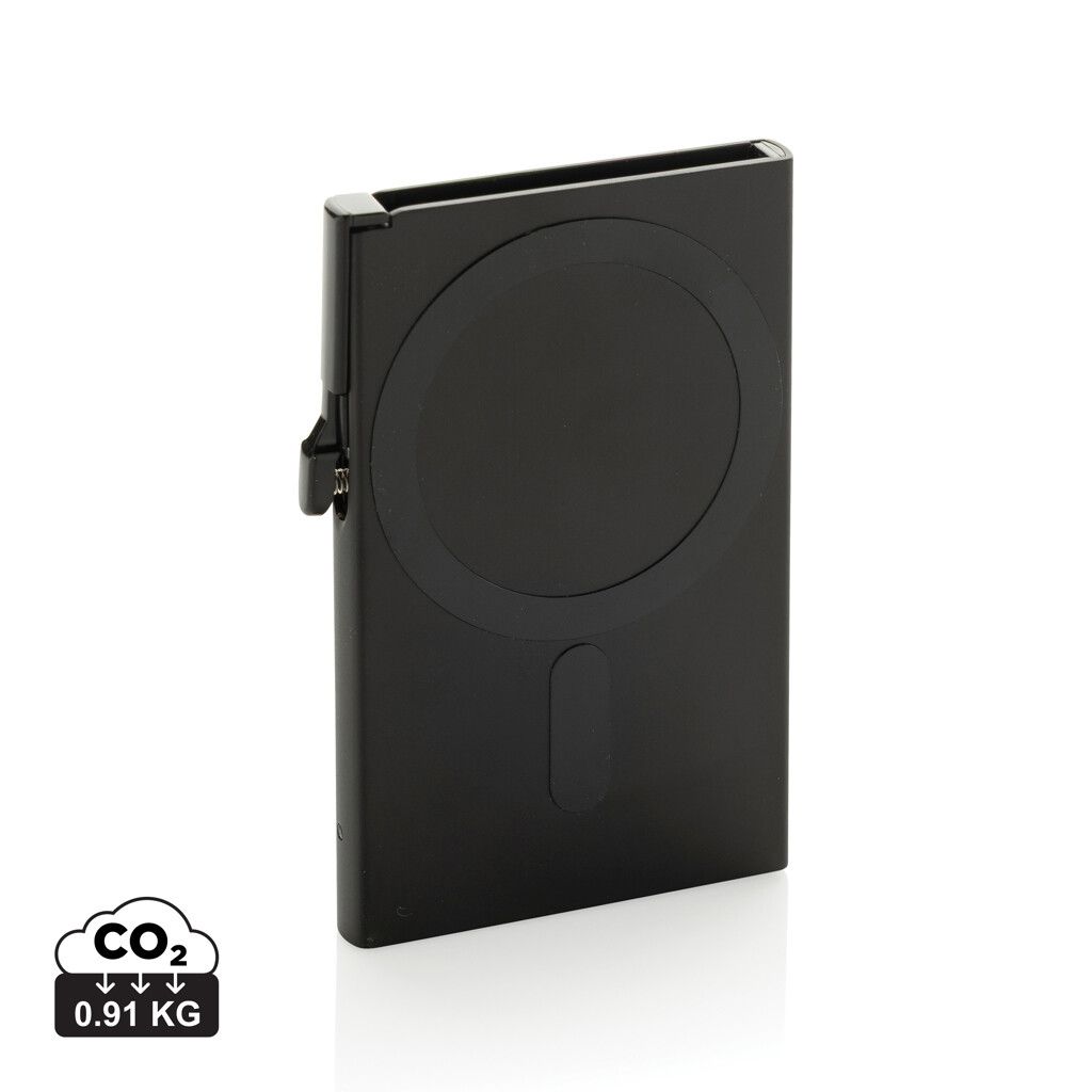 Magnetischer RFID-Kartenhalter aus Aluminium für Smartphones - schwarz-820