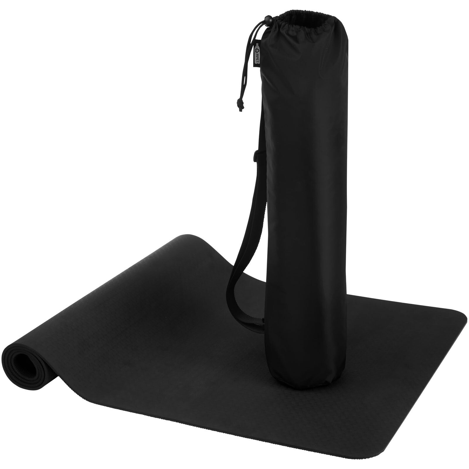 Virabha Yogamatte aus recyceltem TPE - schwarz-349