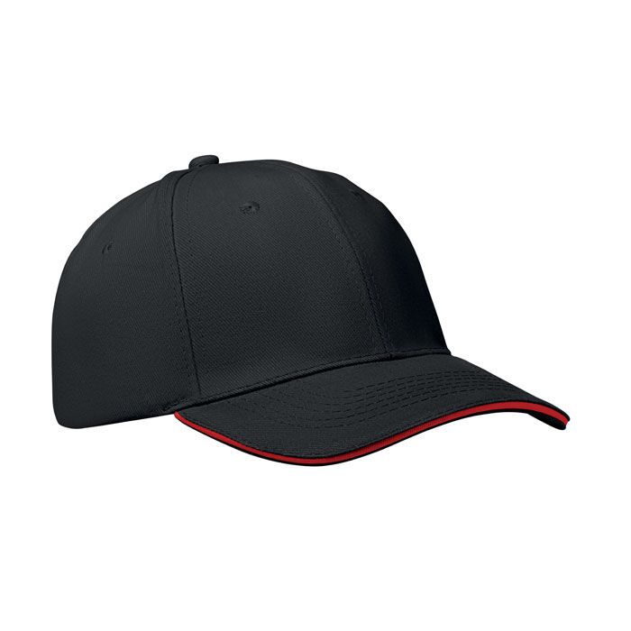6-Panel-Baseball-Cap BUFFALO - schwarz - rot-878