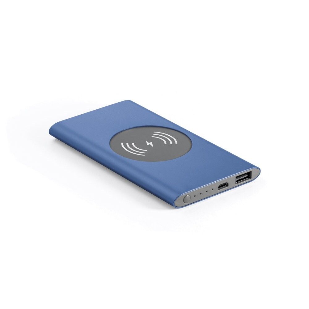 CASSINI Powerbank 4'000 mAh mit 5W Ladegerät aus recyceltem Aluminium - blau-793
