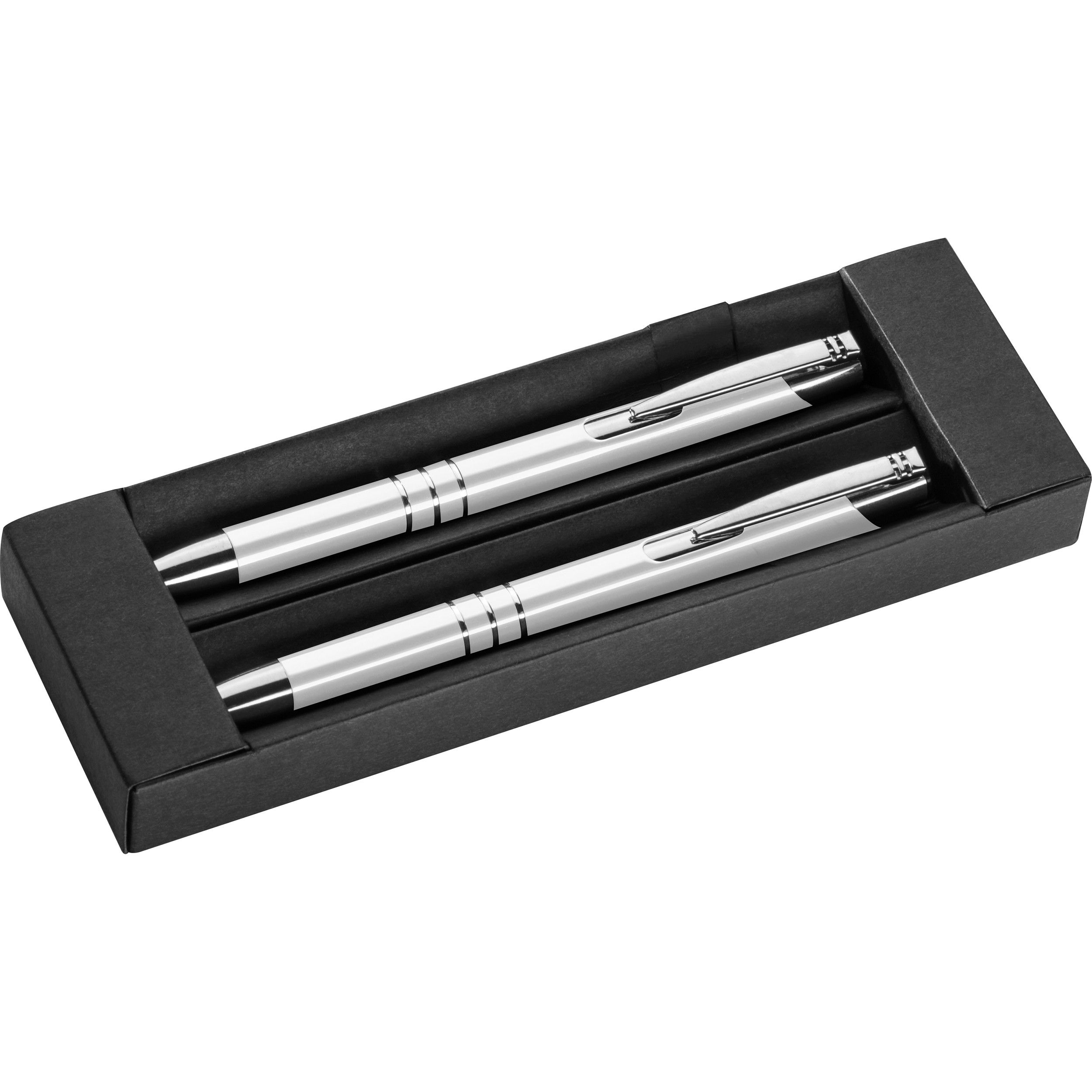 Metall Schreibset Claremont - weiß-831