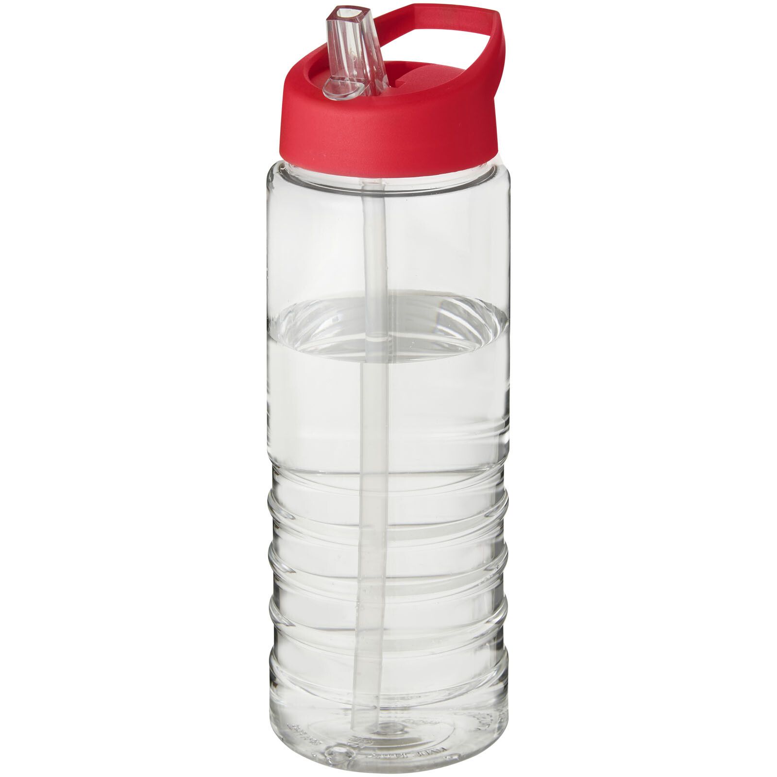 H2O Active Treble 750 ml Sportflasche mit Ausgussdeckel - transparent -  rot-232