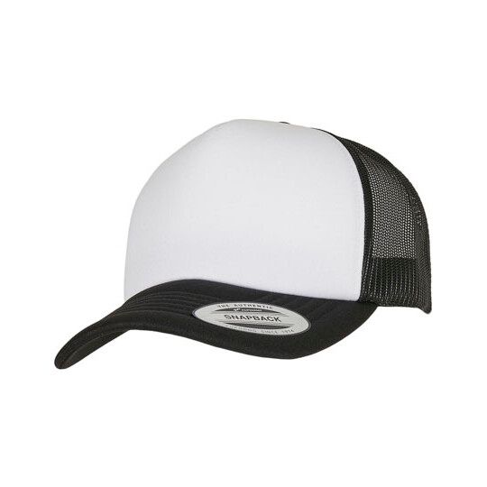 YP Classics® Curved Foam Trucker Cap - black - white - black-796