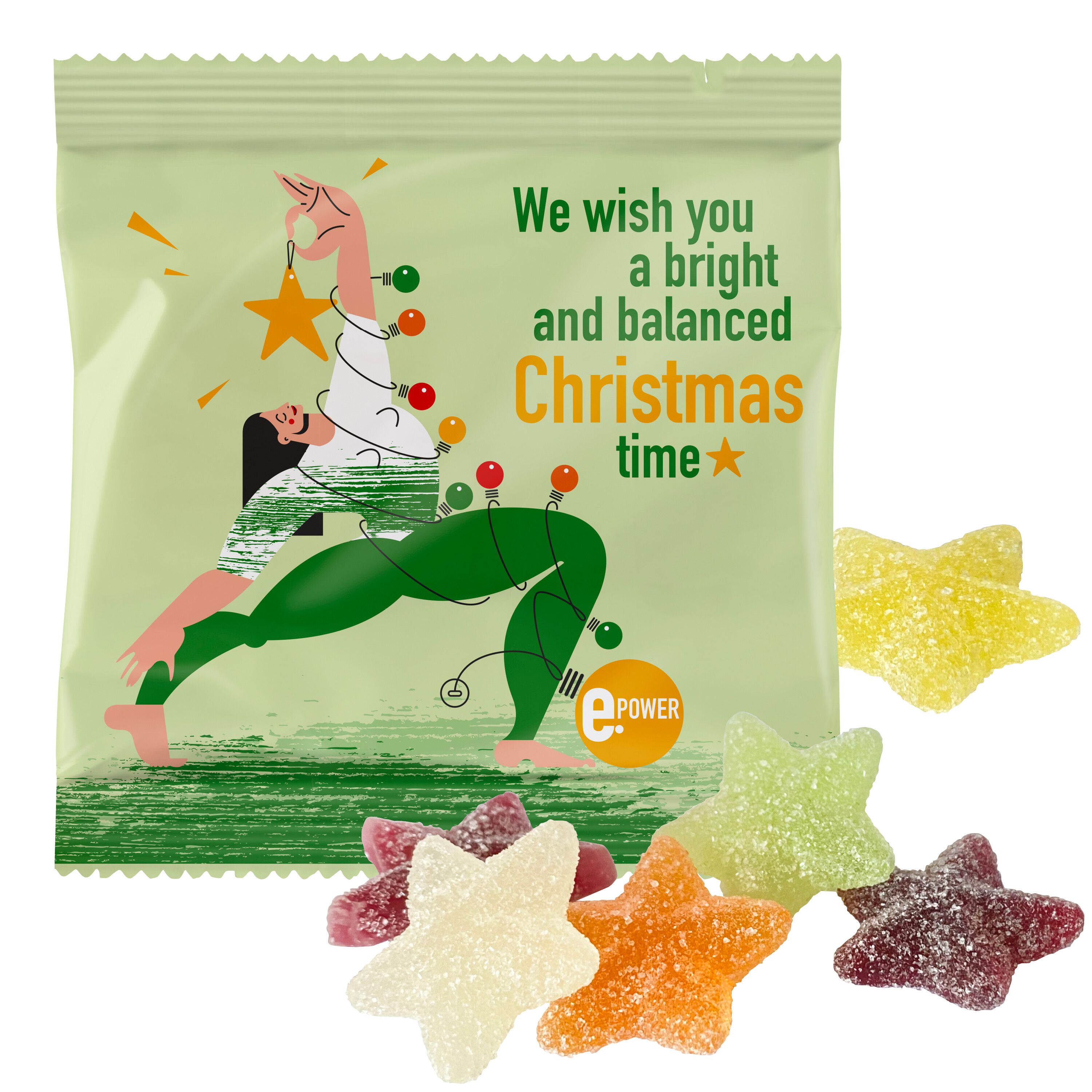 Veganes Weihnachtsgelee im konventionellen Tütchen-655