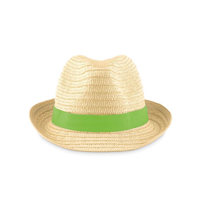 Papierstroh-Hut BOOGIE - limette-582